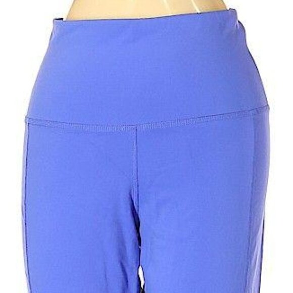 🌺 Reebok Lux Speedwick Tights Acid Blue Colorblock Leggings Size S - Picture 2 of 8